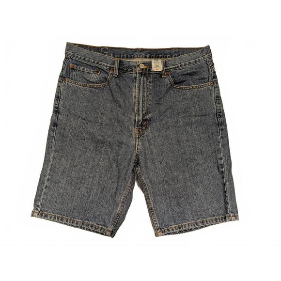 Levis 505 Regular Fit Denim Shorts Blue Jean Cut Off Button Fly